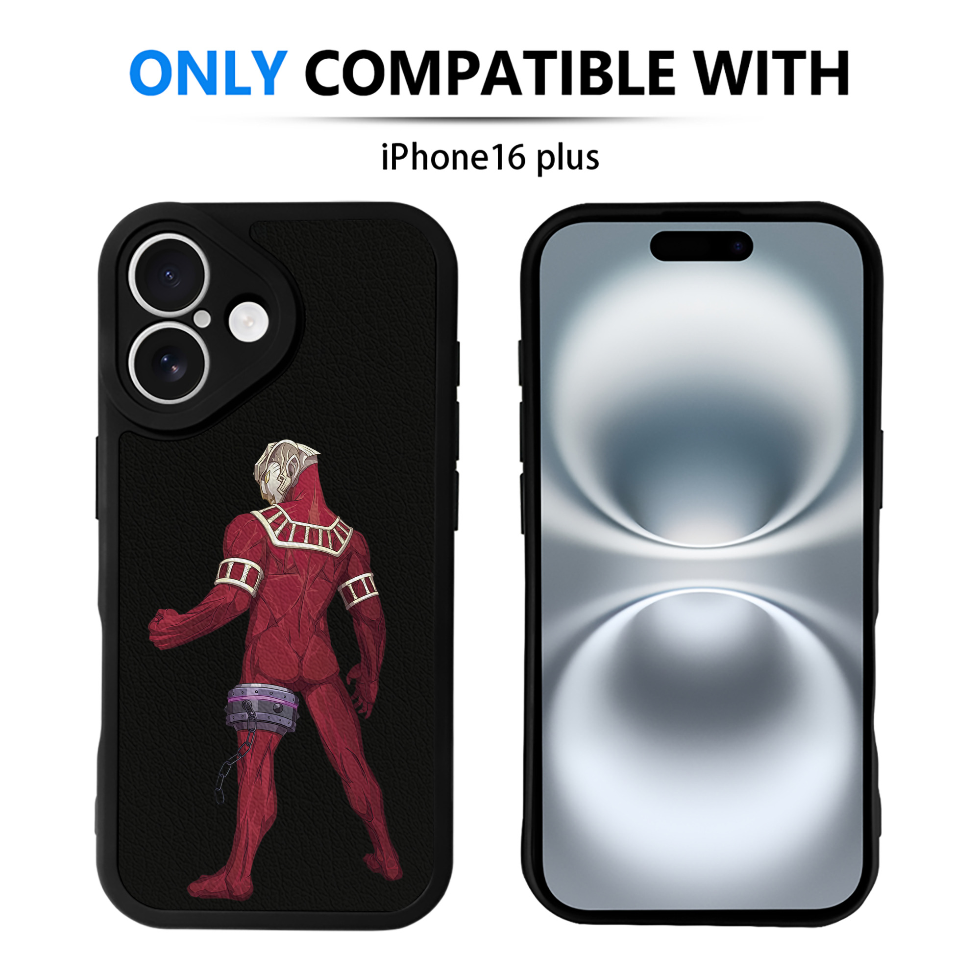（画像用） ウルトラマン Ultraman 【iPhone 16シリーズ対応】シリコンスマホケース（レザー調） 材質：シリコン
